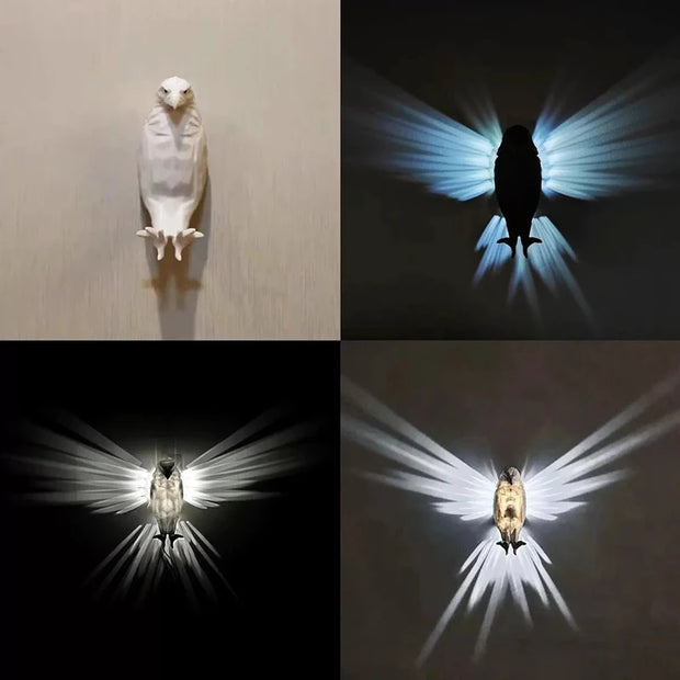 Modern Creative Bird Wall Lamp Owl Eagle Shape Projector